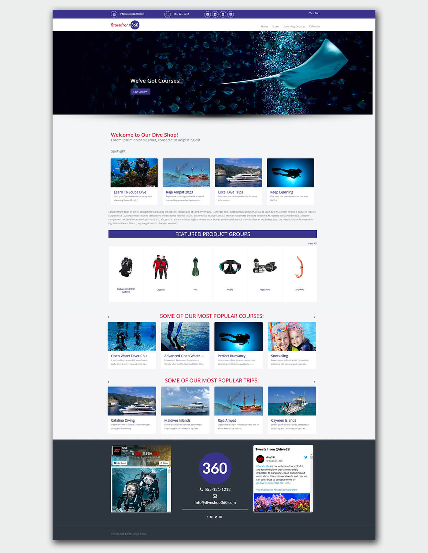 Storefront Templates Dive Shop 360 Storefront Templates Dive Shop 360